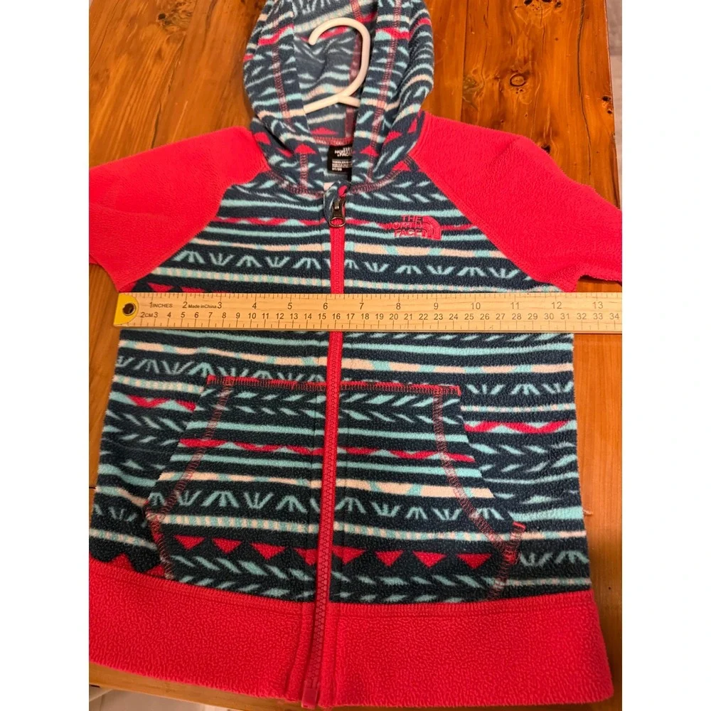 The North Face Toddler Girls‎ Fleece Hoodie Zip Up Jacket 3T Tribal Print Pink